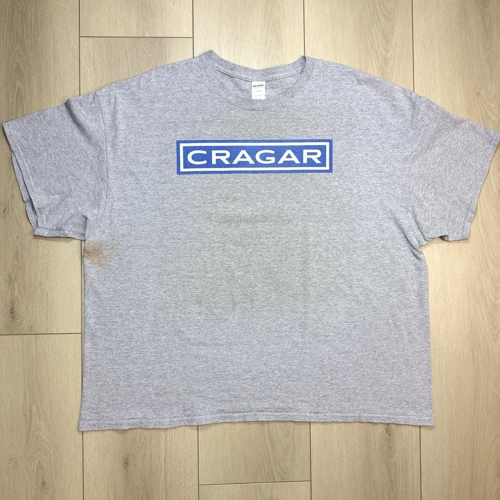 Gildan Cragar Wheels T Shirt Mens 3XL Gray Blue Logo Racing Car Graphic Tee Top!